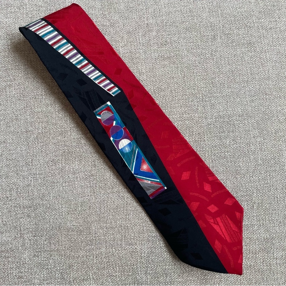 Zylos George Machado Vintage 80’s Vibes Italian Silk Men’s Tie Office Work